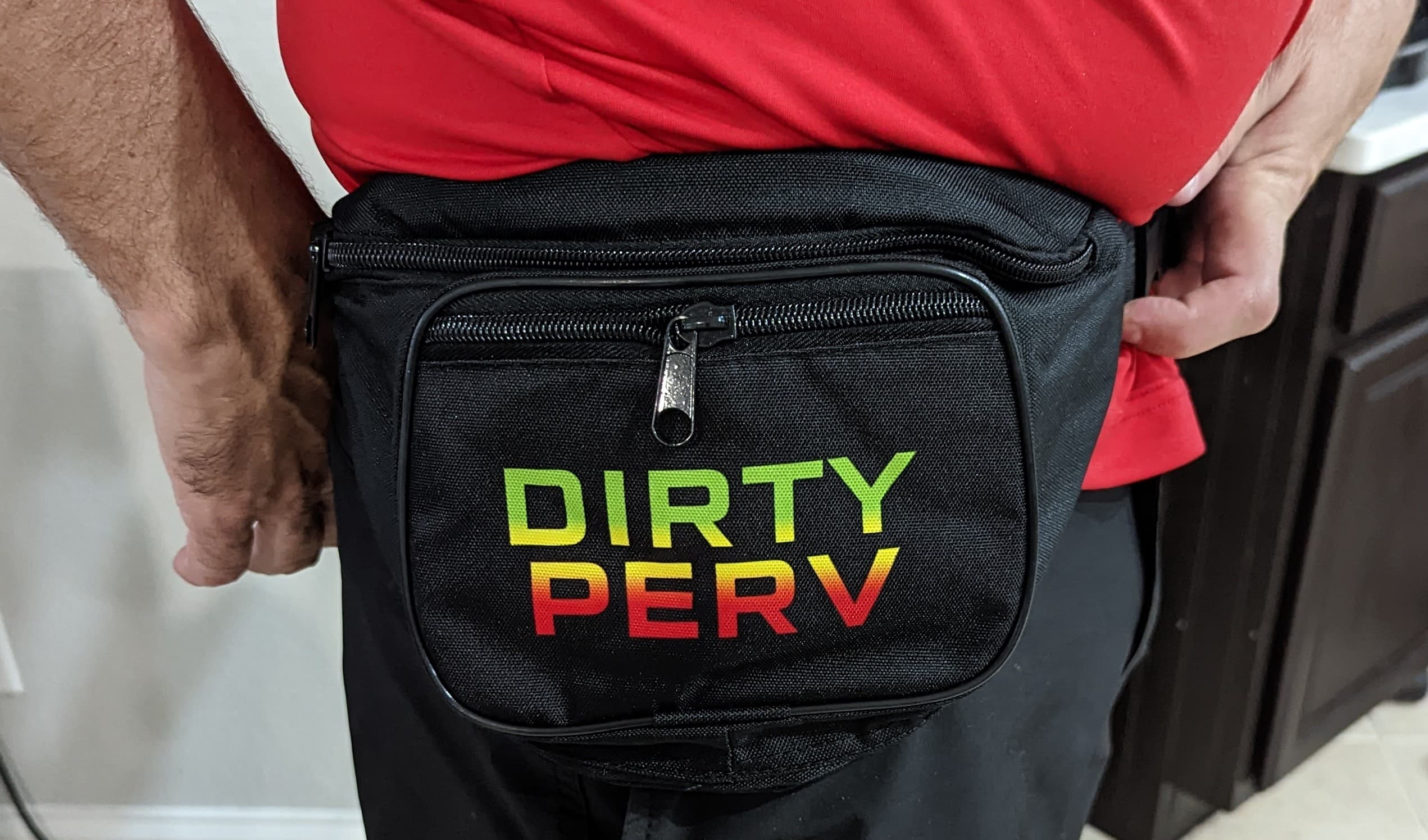 BLACK IT S ONLY SEXY DIRTY PERV HEAVY DUTY FANNY PACK