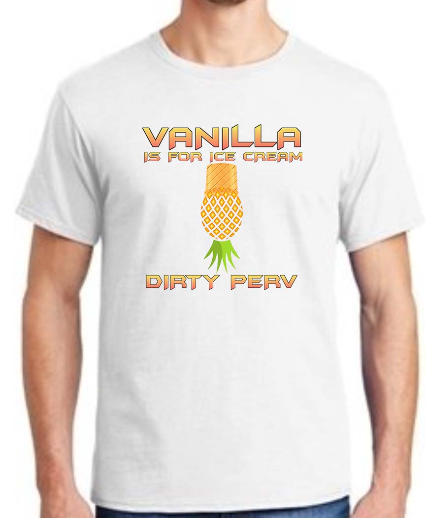 MENS TSHIRT- VANILLA IS FOR ICE CREAM